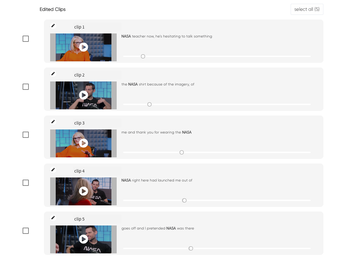 suggested clips